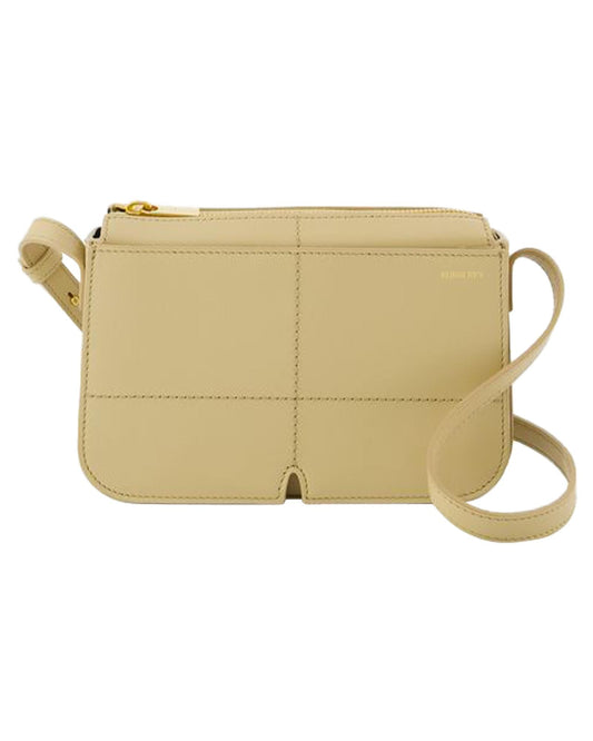 Burberry Leather Crossbody Bag Quilted Design Women Brown | Beige Messenger Bags ONE SIZE brown | beige