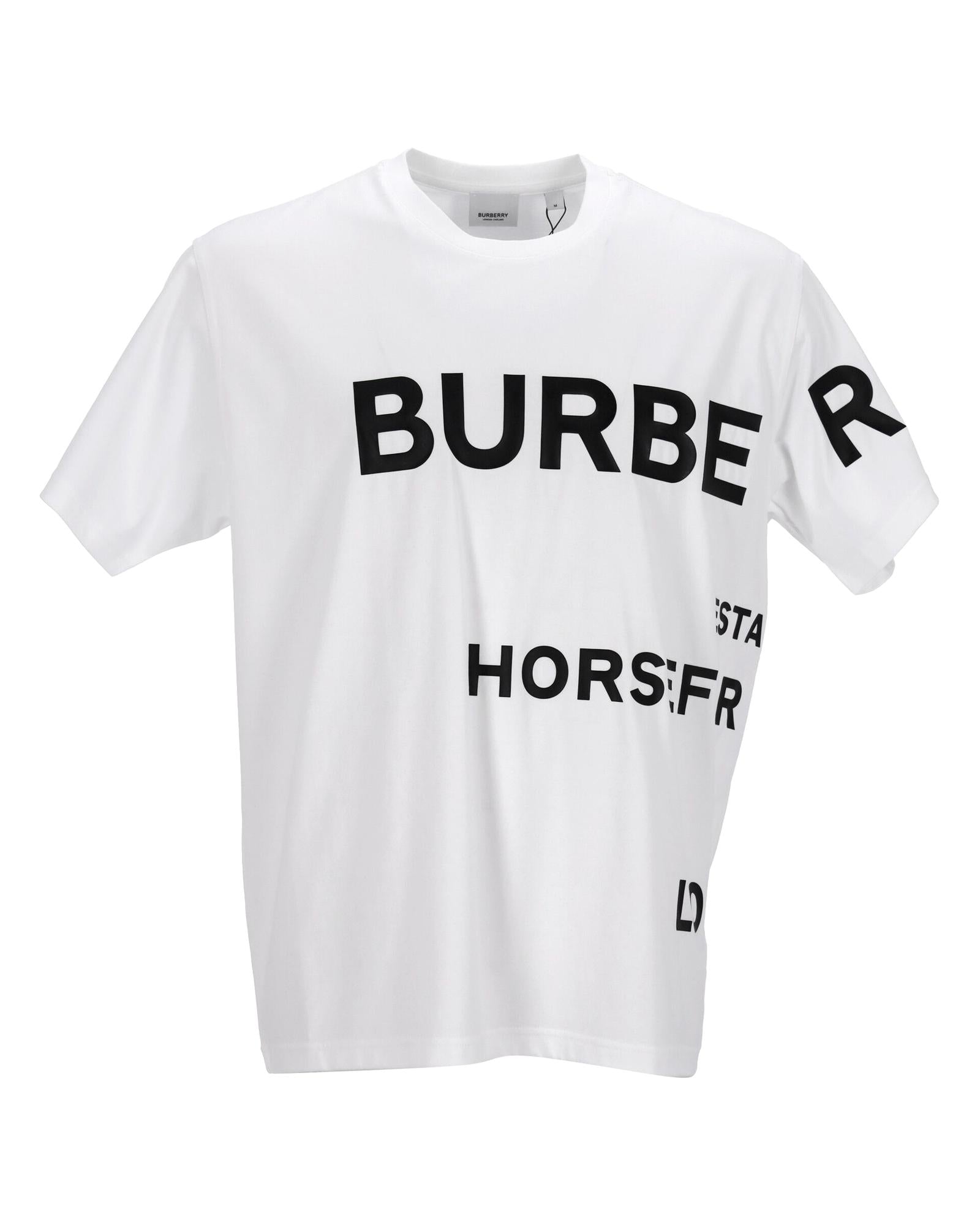Burberry Graphic Print Short Sleeve Tee Men White | White Singlets One Size white | white