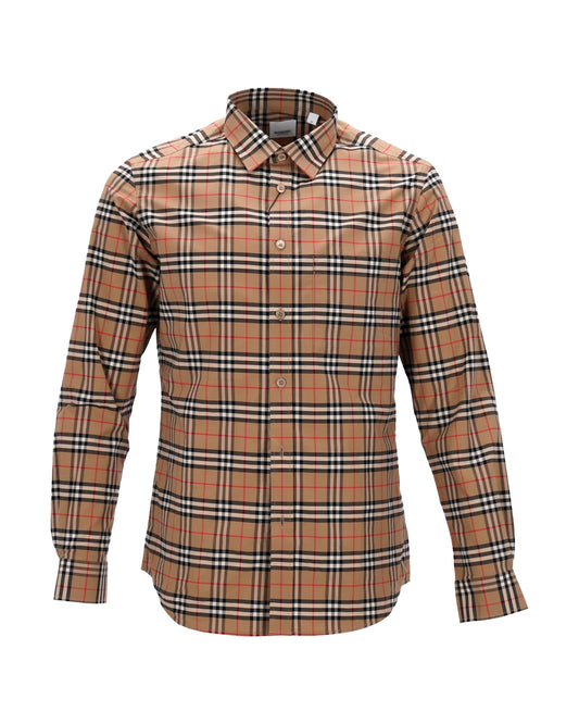 Burberry Classic Check LongSleeve Shirt Men Brown | Beige One Size brown | beige