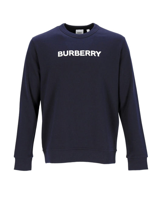 Burberry Logo Crew Neck Sweatshirt Men Blue | Blue Sweatshirts & Hoodies One Size blue | blue