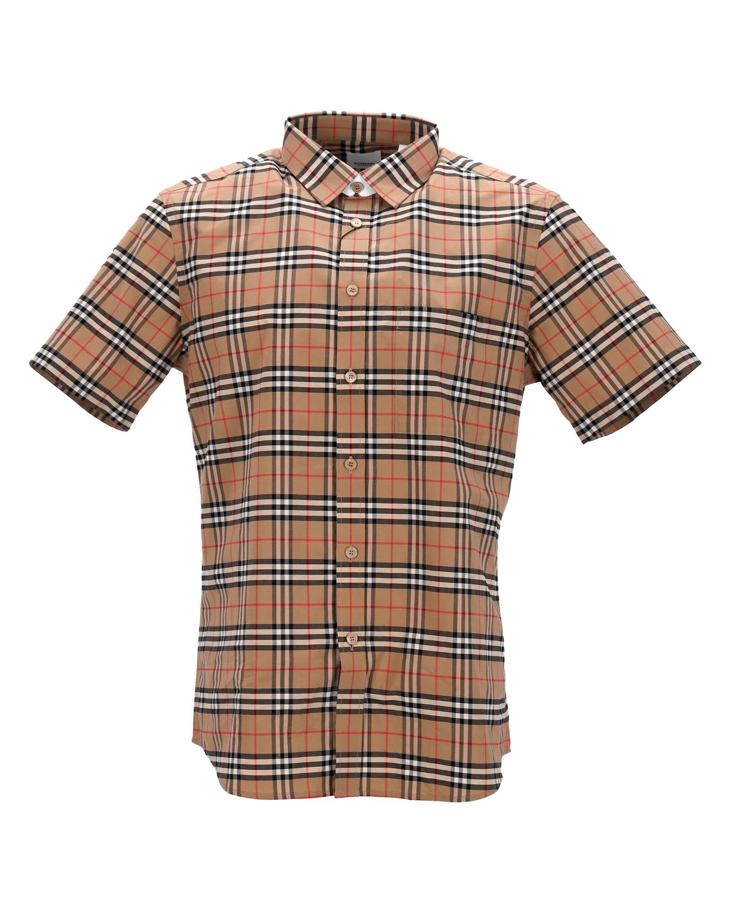 Burberry Check Shirt Short Sleeves Men Brown | Beige T-Shirts One Size One Size