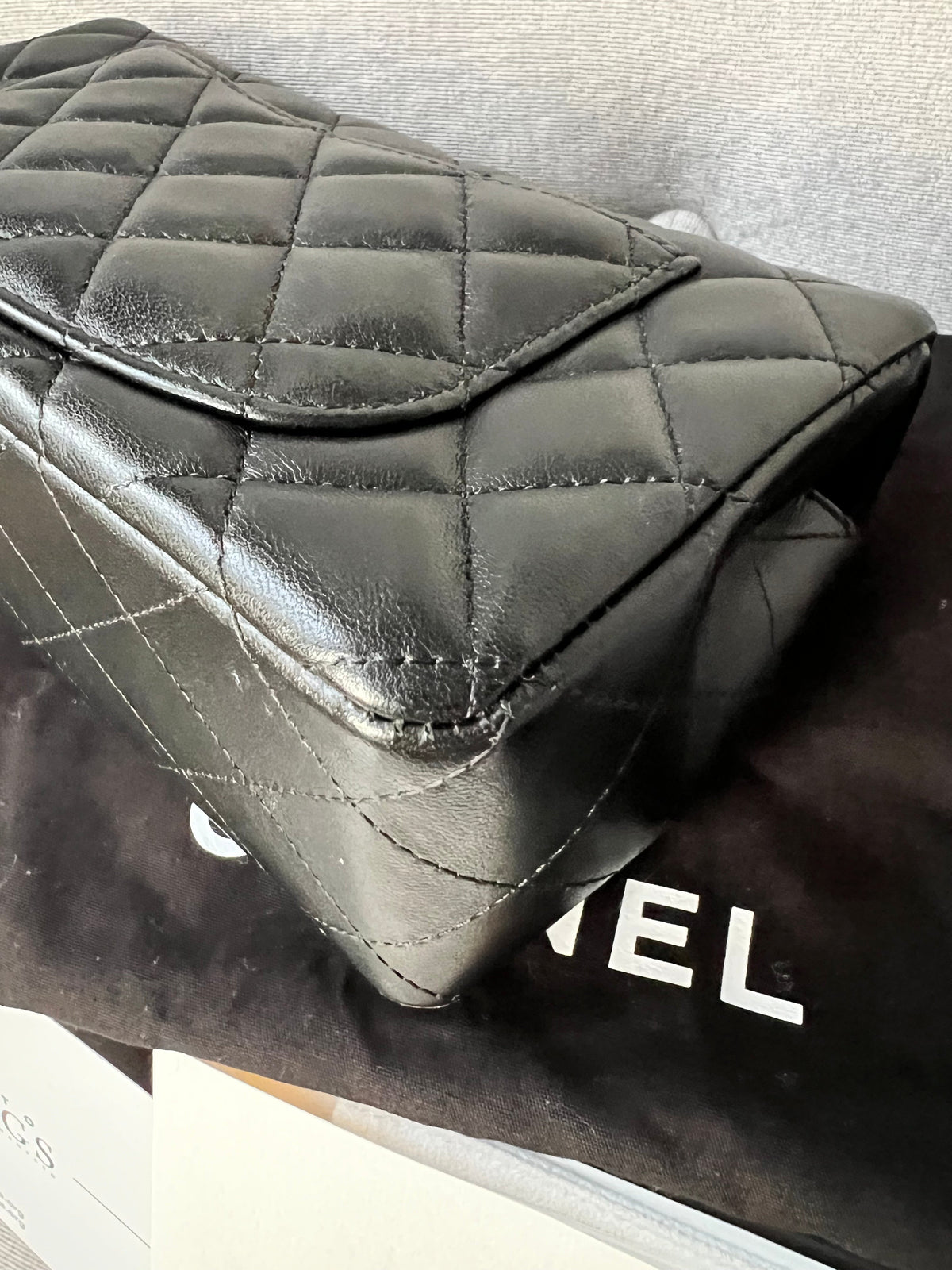 Chanel Mini Rectangular Classic Flap in Black Lambskin