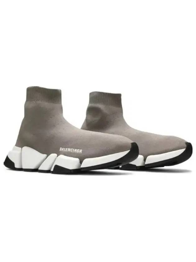Luxury Balenciaga  Speed 2.0 High Top Sneakers Dark Beige