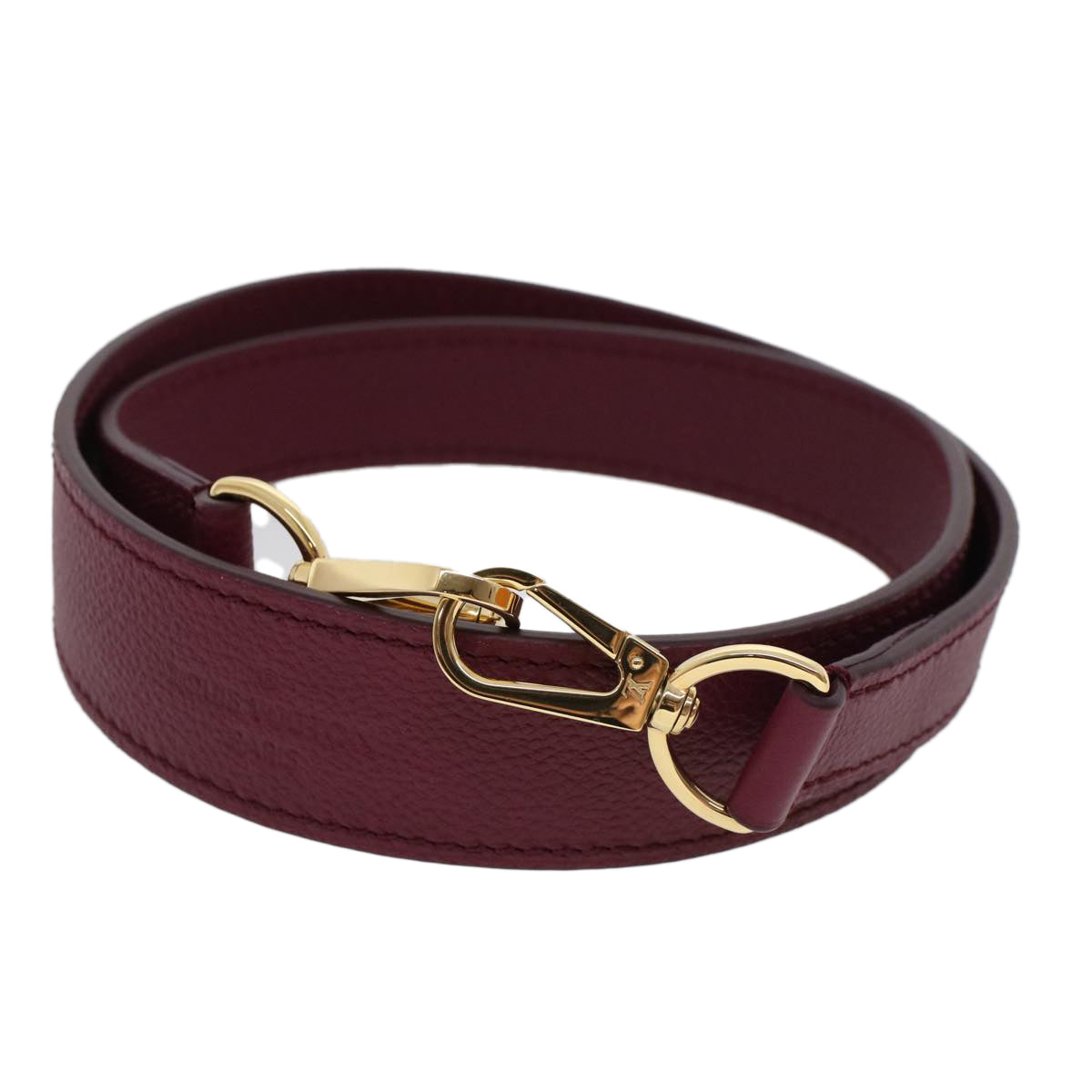 LOUIS VUITTON Shoulder Strap Leather 34.3" Wine Red LV  42975