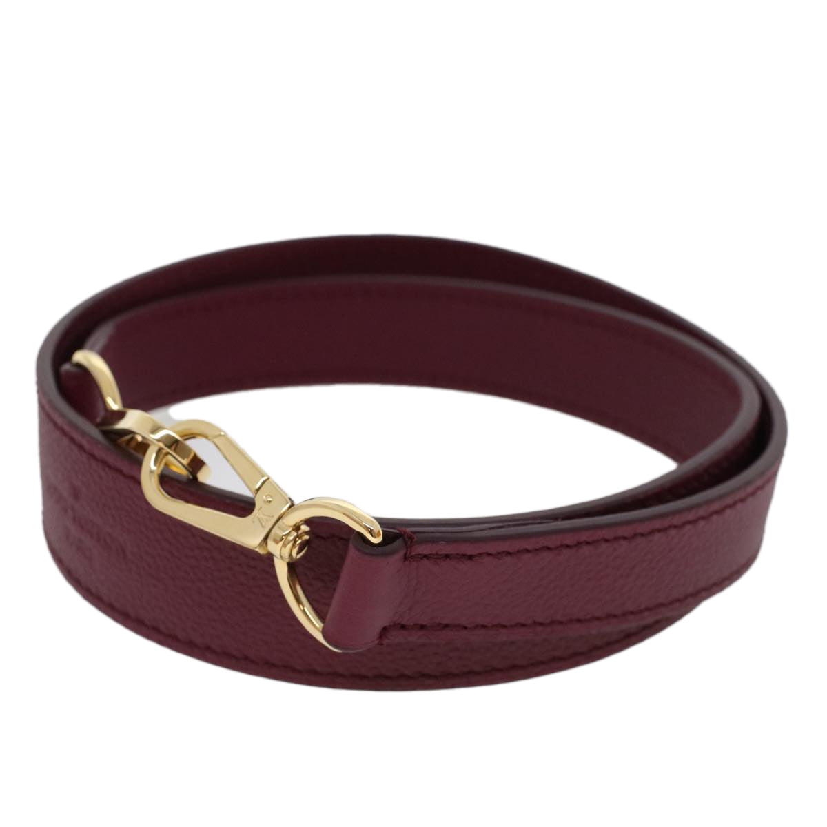 LOUIS VUITTON Shoulder Strap Leather 34.3" Wine Red LV  42975