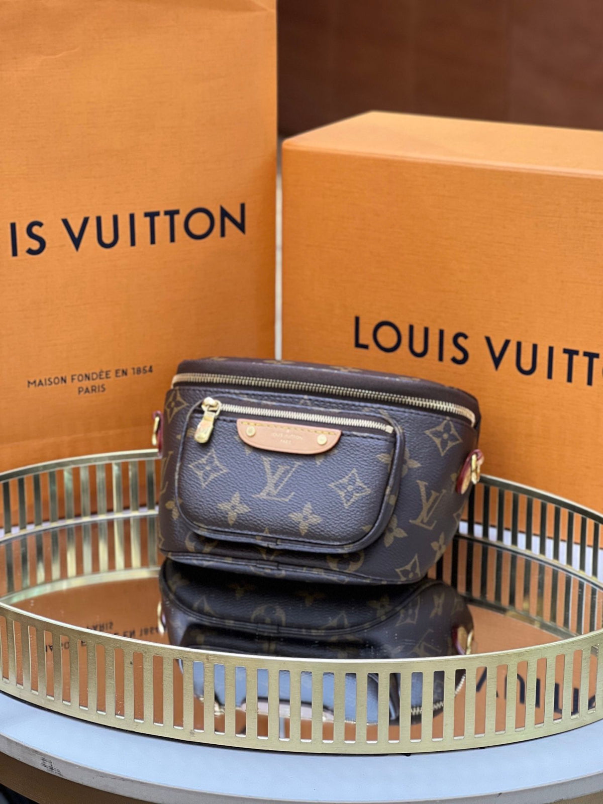 Preloved Louis Vuitton monogram mini bumbag chip 20*11cm 12522