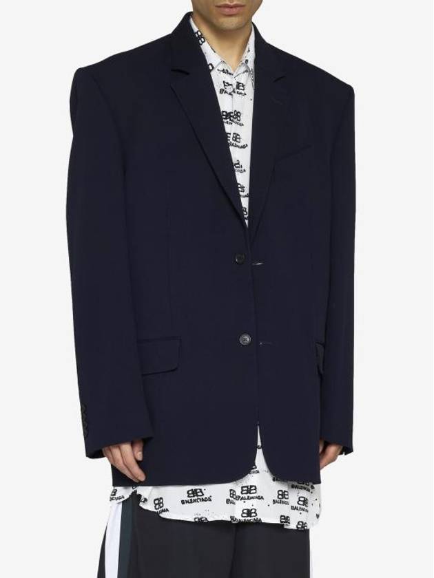 Luxury Balenciaga  Regular Tailored Jacket Navy