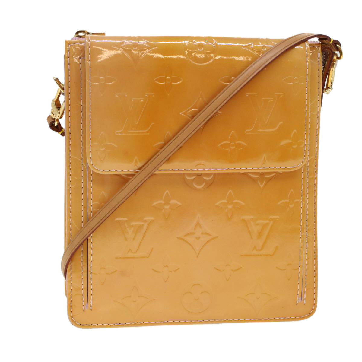 LOUIS VUITTON Vernis Mott Accessory Pouch Marshmallow Pink M91312 LV  43040