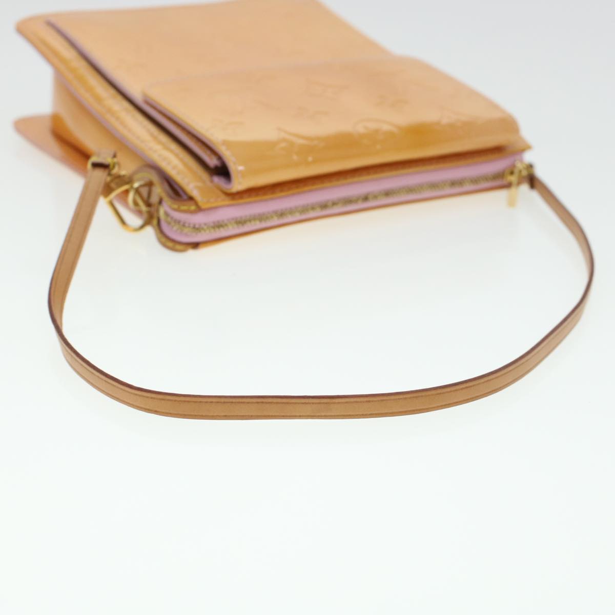 LOUIS VUITTON Vernis Mott Accessory Pouch Marshmallow Pink M91312 LV  43040