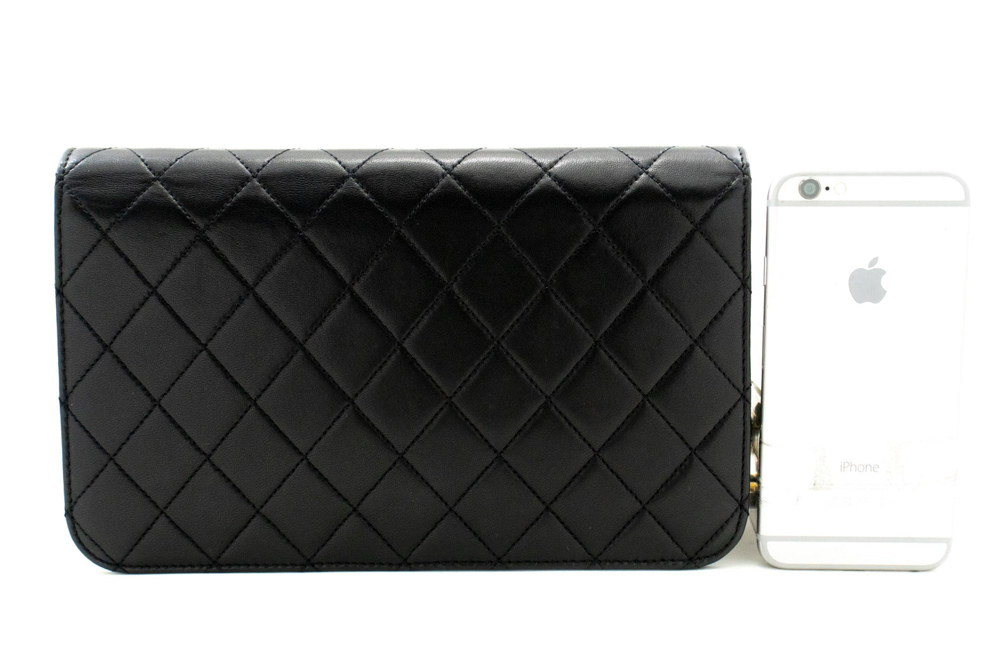 Top Quality Chanel Full New Chain Shoulder Bag Clutch Black Quilted Lambskin