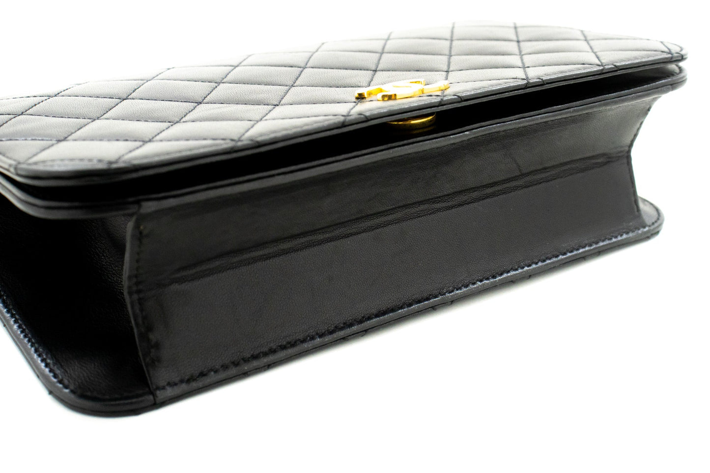 Top Quality Chanel Full New Chain Shoulder Bag Clutch Black Quilted Lambskin