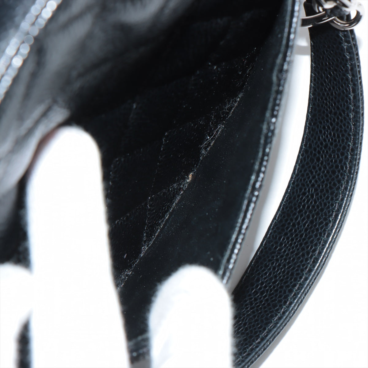 Chanel PST Caviar S Tote Top Bag Black Silver Gold  15th