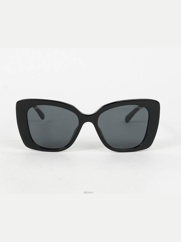 Crystal lettering sunglasses black 74455 Chanel