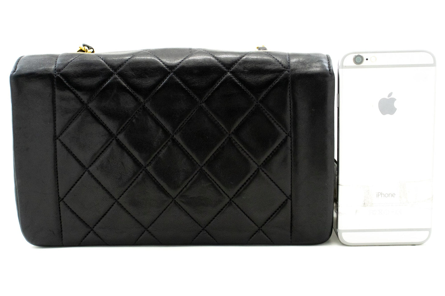 Top Quality Chanel Diana New Chain Shoulder Bag Black Quilted Lambskin Purse