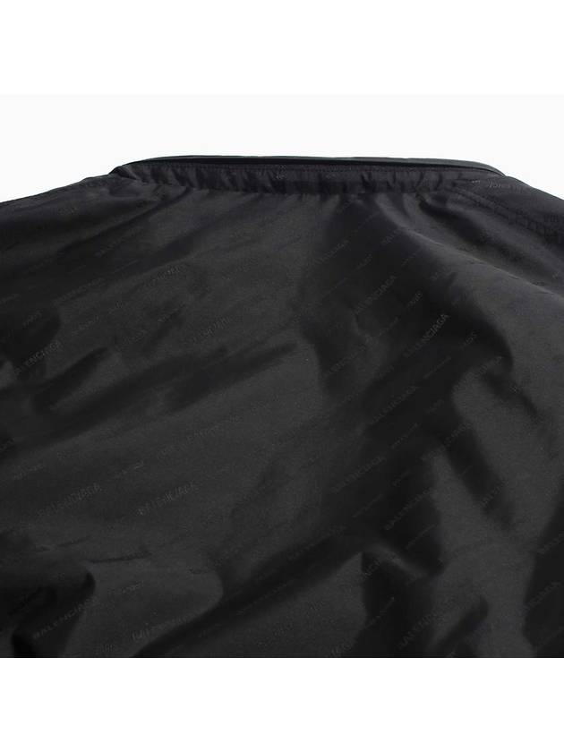 Luxury Balenciaga  Men's All-Over Logo Rain Jacket Black