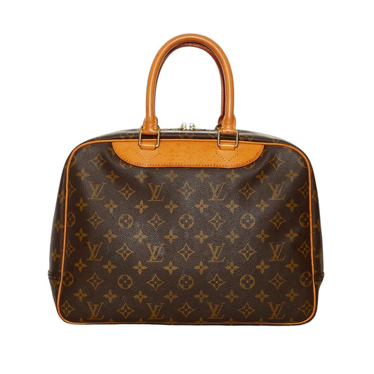 Louis Vuitton Brown Canvas Deauville handbag bag