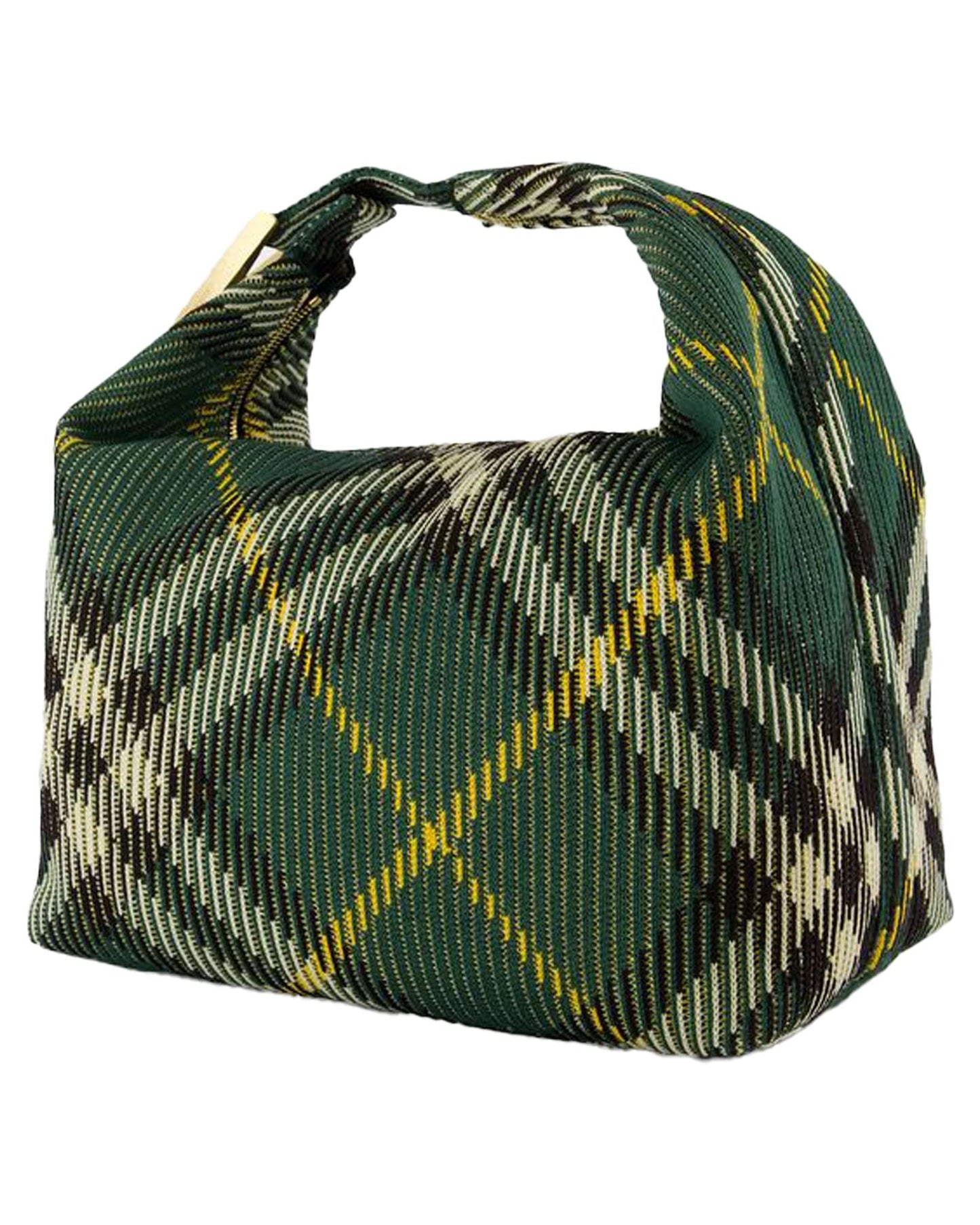 Burberry Woven Plaid Shoulder Bag Women Green | Green