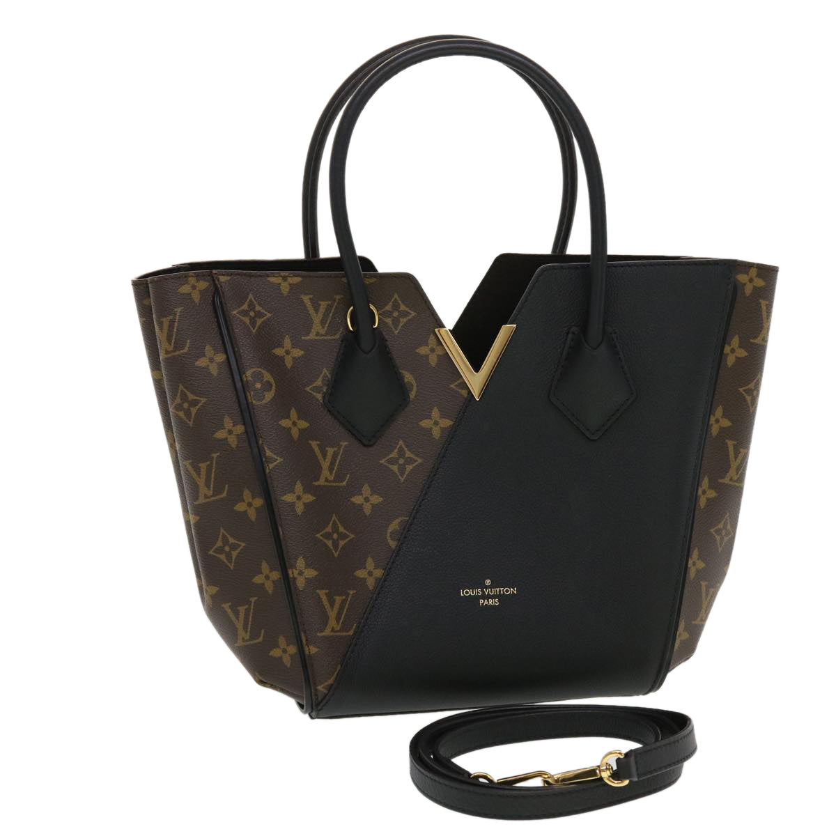LOUIS VUITTON Monogram Kimono PM Tote Bag 2way Black M41855 LV  43635A