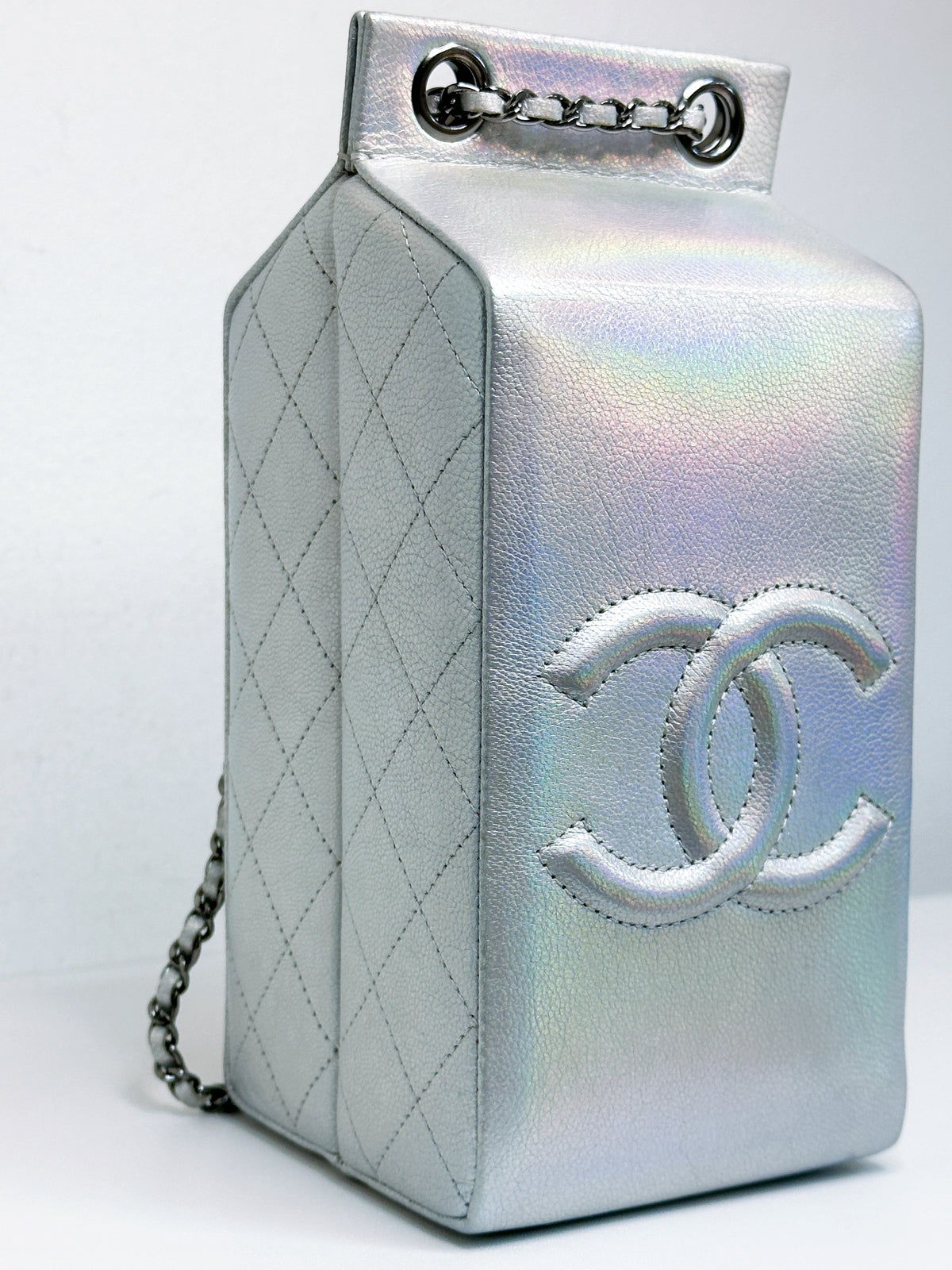 CHANEL RARE LIMITED EDITION LAIT DE COCO MILK CARTON BAG 2009 holo