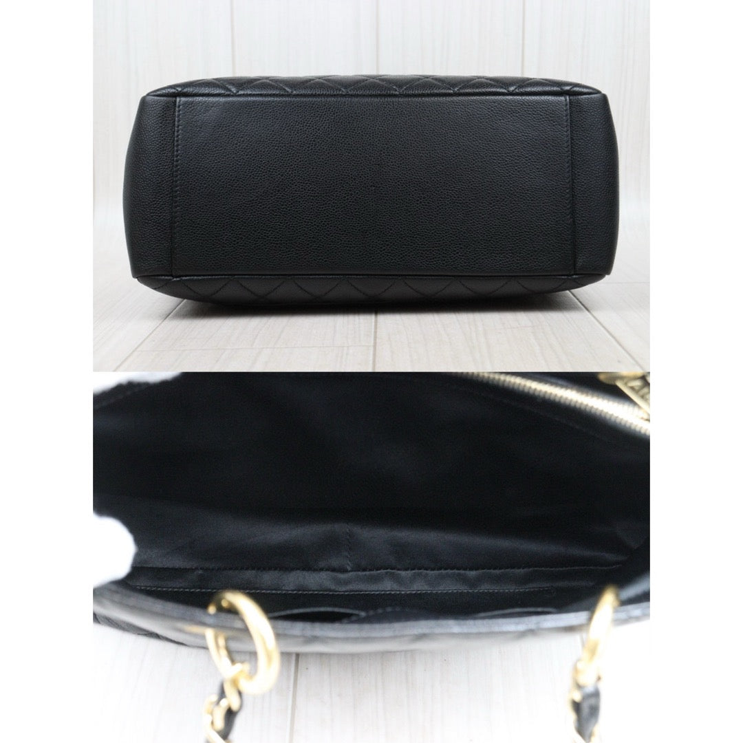 Very Good ( Rank A) ｜ CHANEL Matrasse GST Chain Tote Bag Caviar Skin Black  Made In 2014-2015 Year｜S25032602