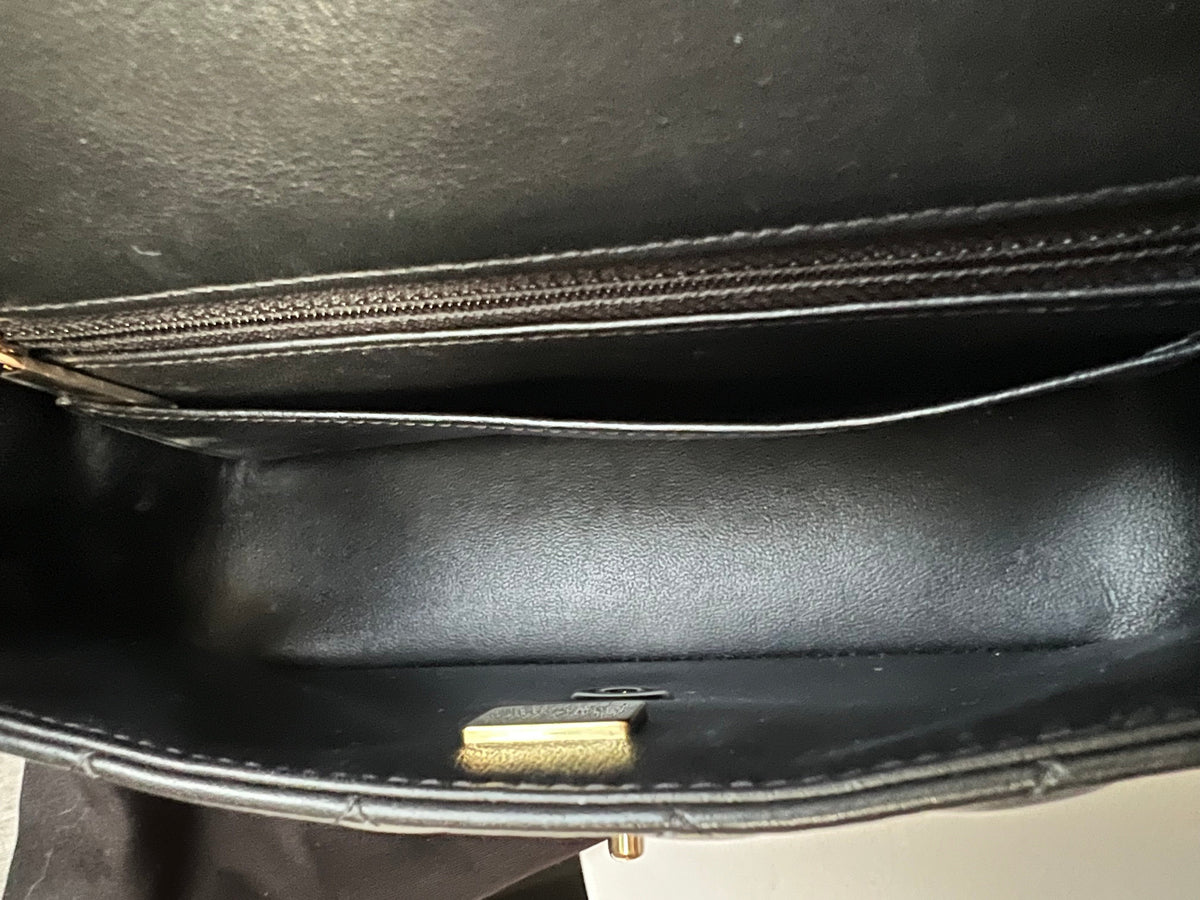 Chanel Mini Rectangular Classic Flap in Black Lambskin