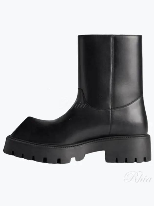 Luxury Balenciaga  Rhino Leather Ankle Boots Black