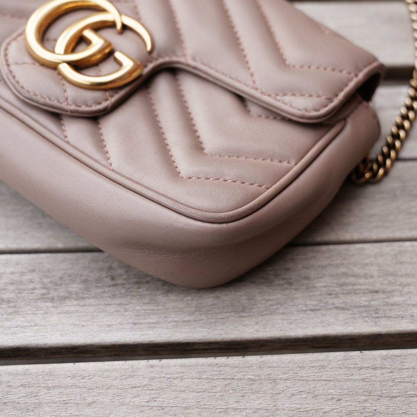 Gucci Super Mini GG Marmont Matelasse Crossbody Bag - '10s