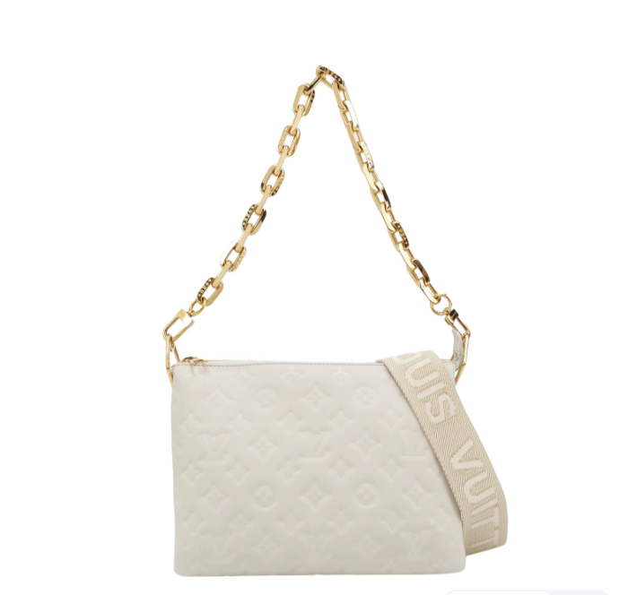 Preloved Louis Vuitton (LV) Coussin bag cowhide white 27cm*20cm*7cm  250121781035986