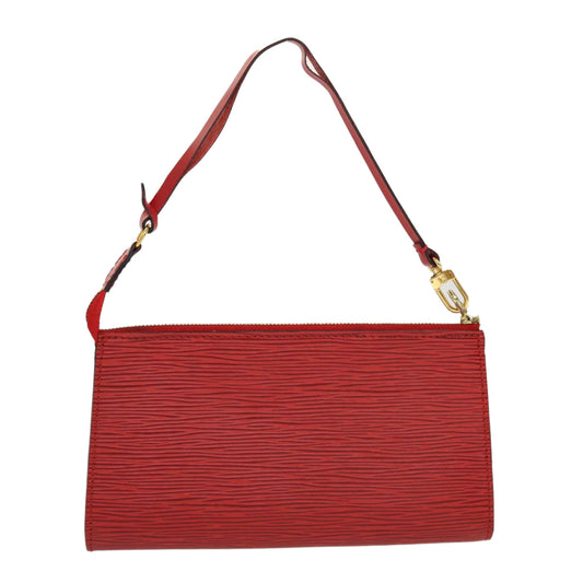 LOUIS VUITTON Epi Pochette Accessoires Pouch Red M52947 LV Auth 44170