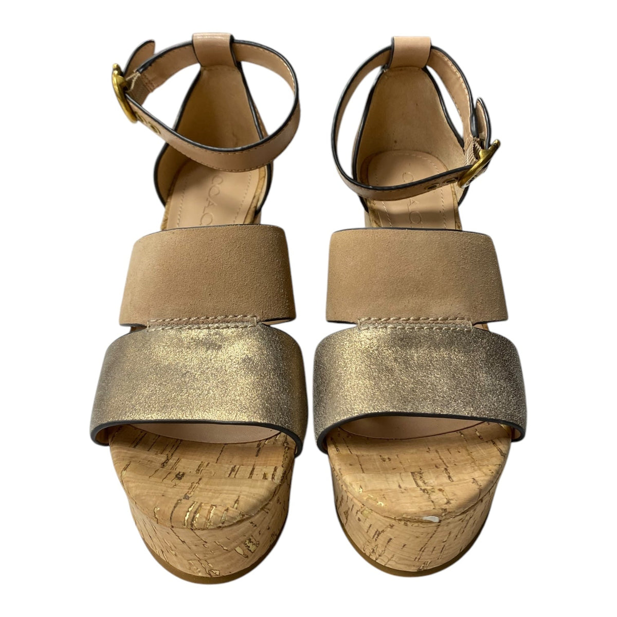Sandals Designer By Coach In Brown, Size:6.5