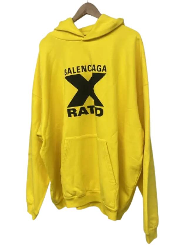 Luxury Balenciaga  Logo Print Hoodie Yellow