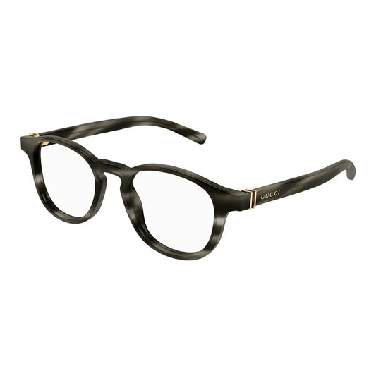 Gucci Eyeglasses Square Full Rim, Solid Dark Brown Frame and Clear Demo Lens Lens GG1510O004