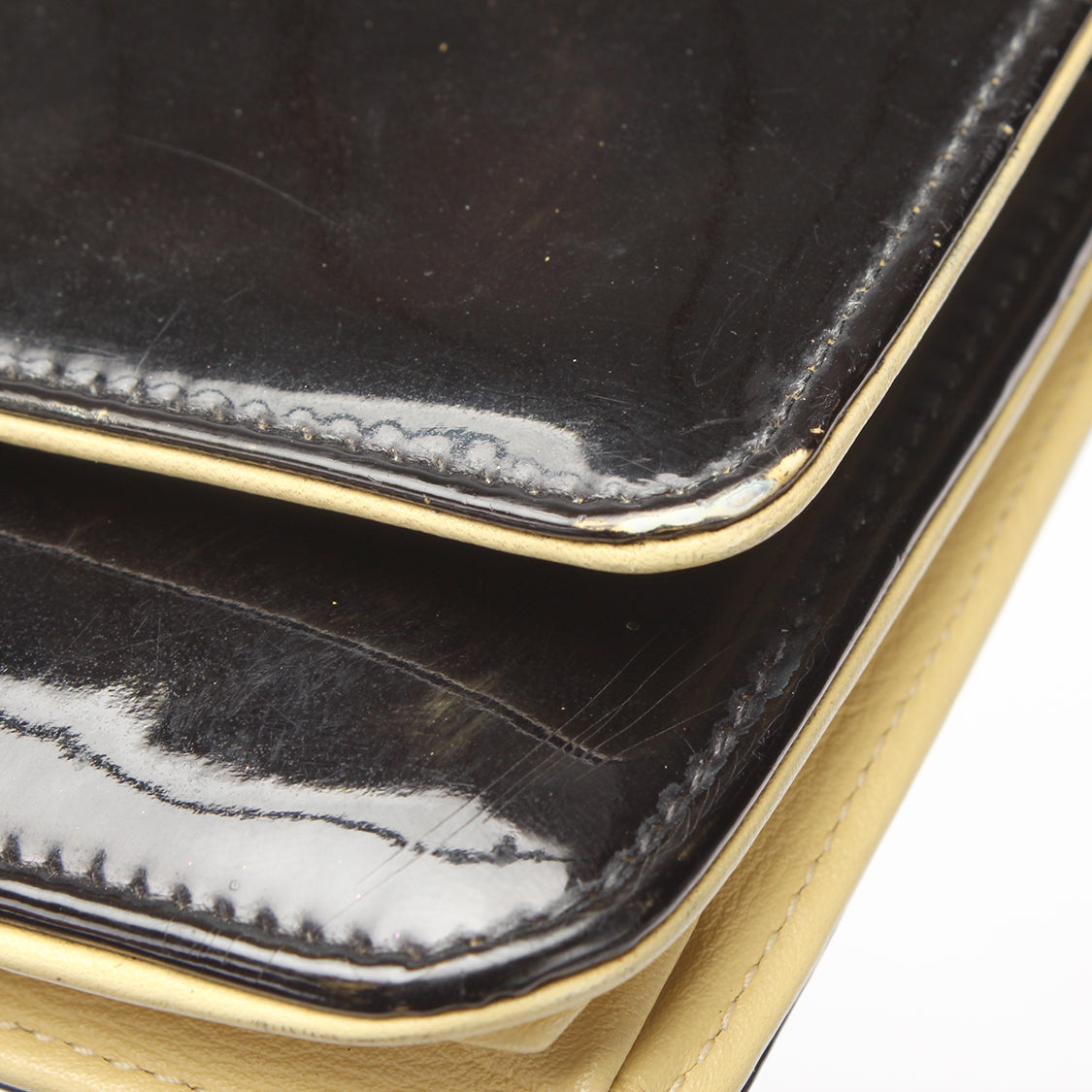 CHANEL Patent Leather Chain Flap Bag