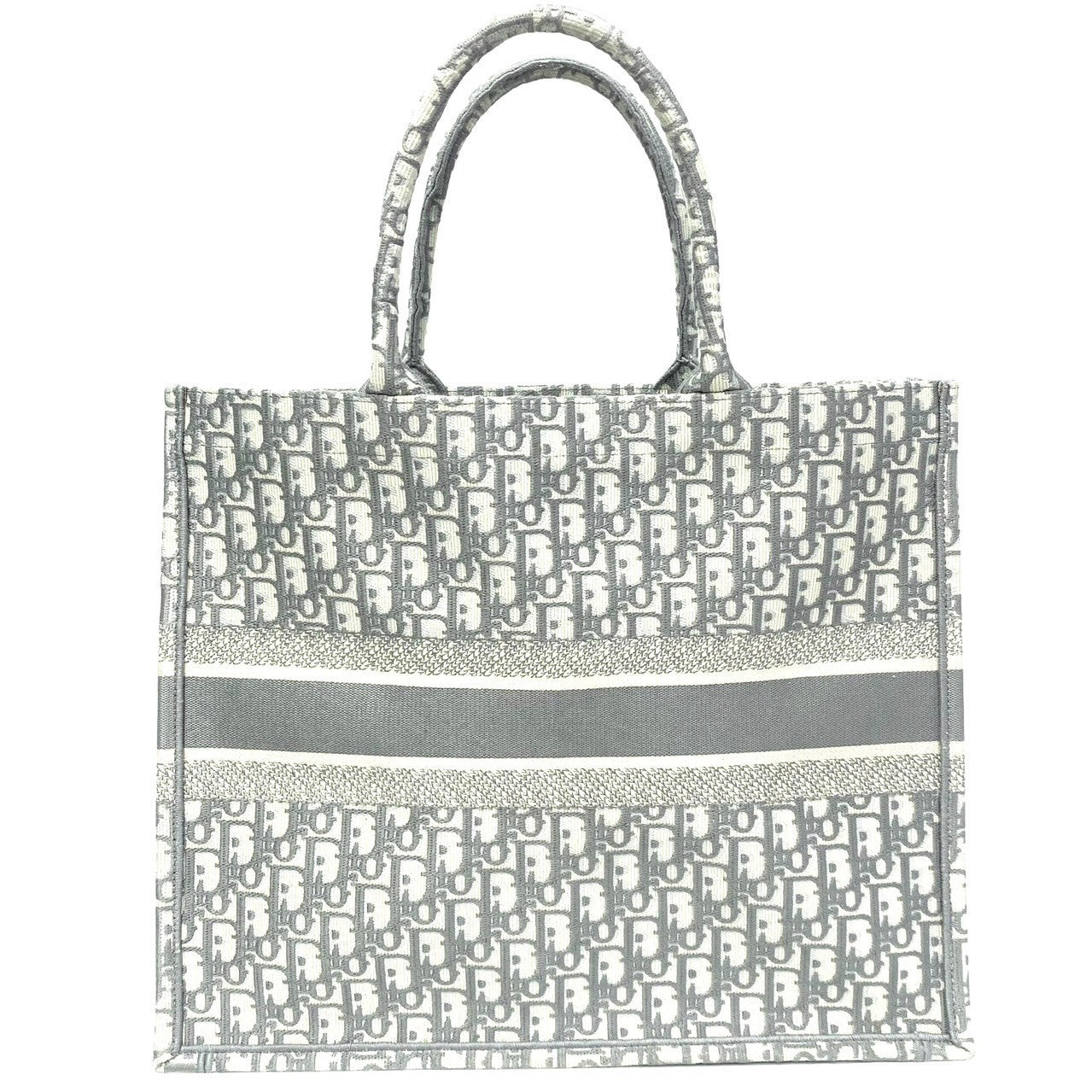 Dior Large Oblique Book Tote  Canvas Tote Bag in Good condition