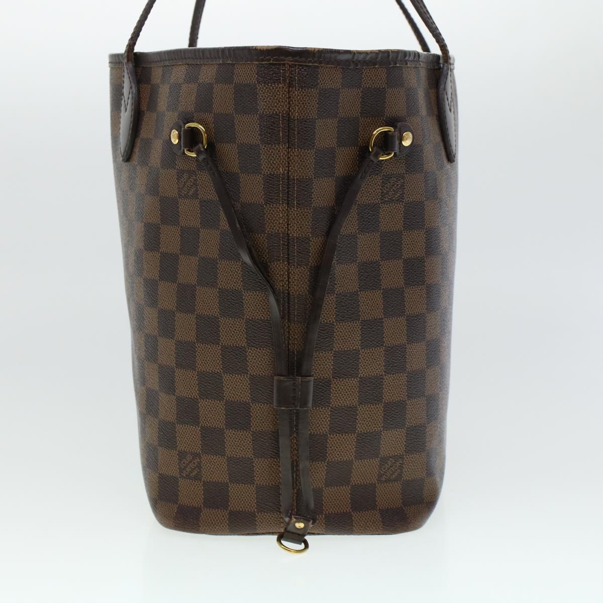 LOUIS VUITTON Damier Ebene Neverfull MM Tote Bag N51105 LV Auth 44479