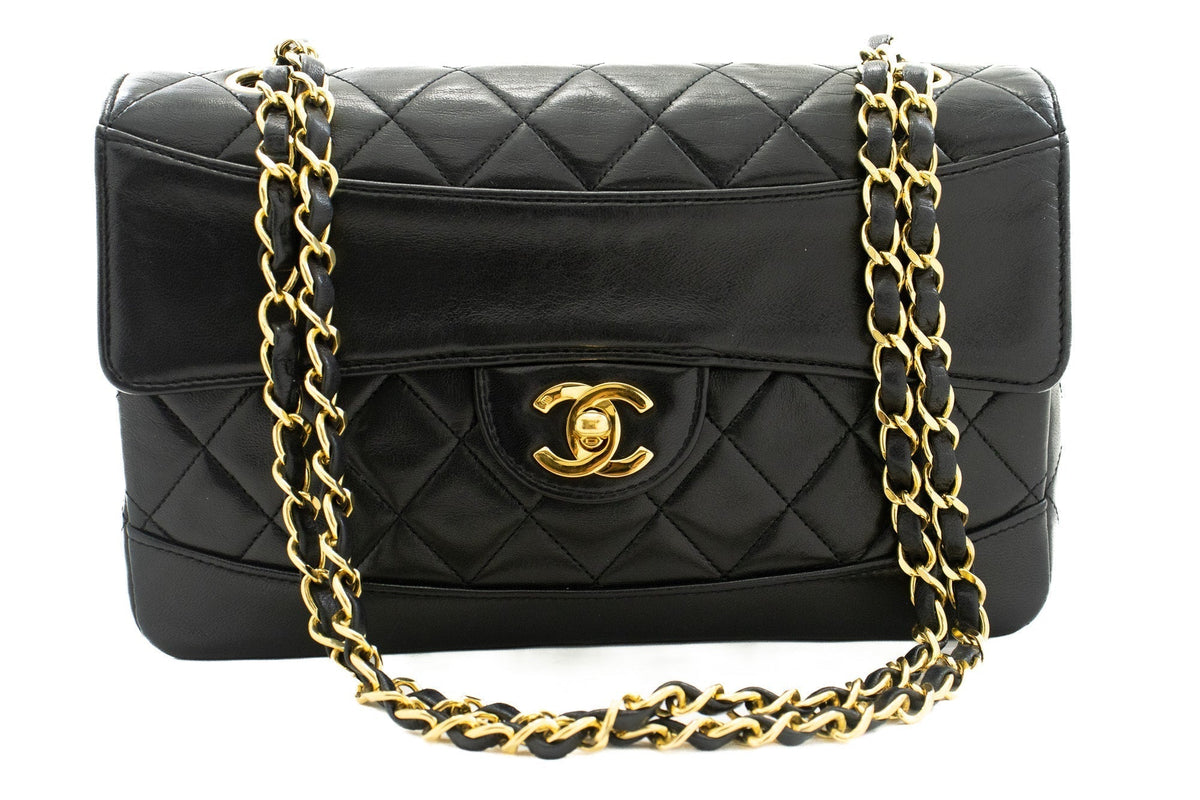 Chanel Vintage Classic Chain Shoulder Bag Flap Quilted Lambskin j97