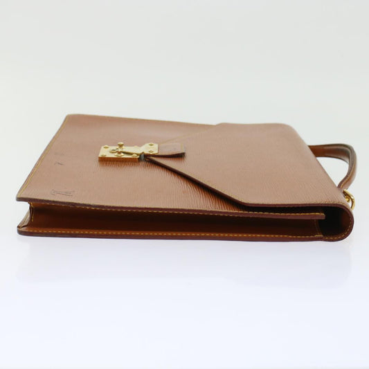 LOUIS VUITTON Epi Porte Documents Bandouliere Briefcase Brown M54468 Auth 44551
