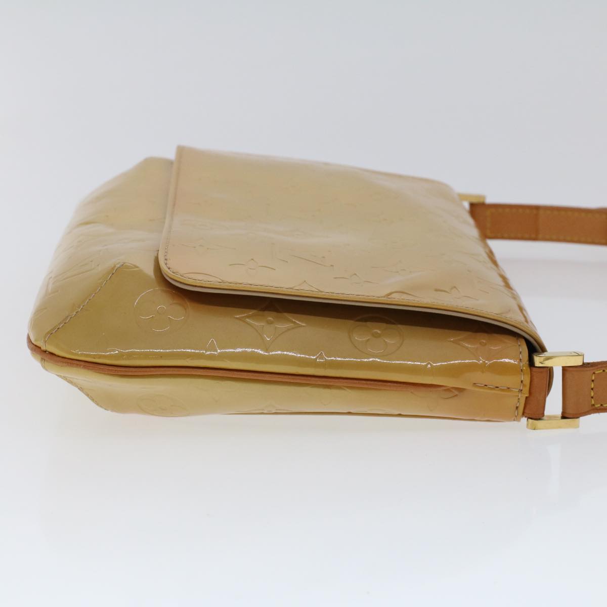 LOUIS VUITTON Monogram Vernis Thompson Street Bag Beige M91301 LV Auth 44617