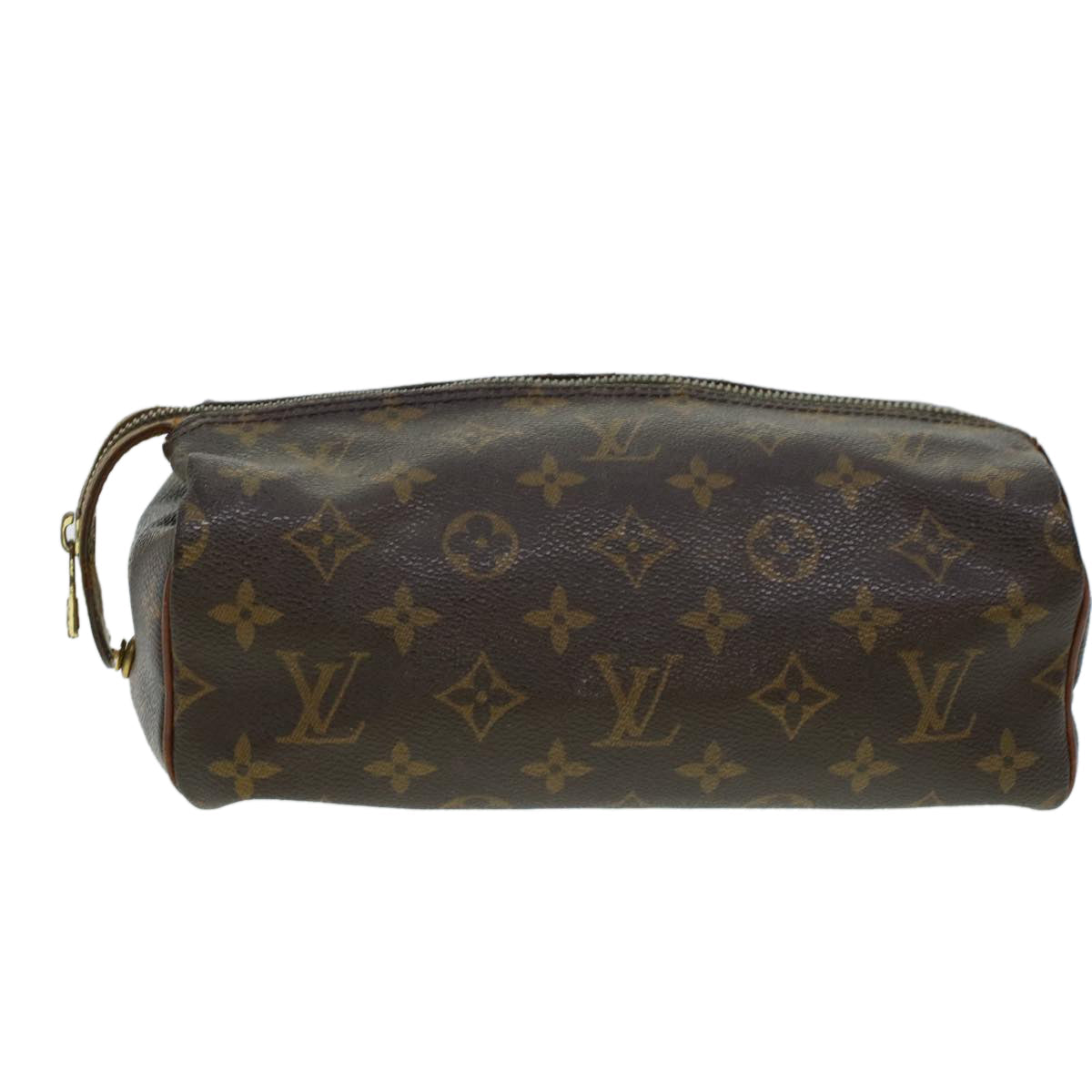 LOUIS VUITTON Monogram Trousse Patte Pression Cosmetic Pouch M47636 Auth 44836