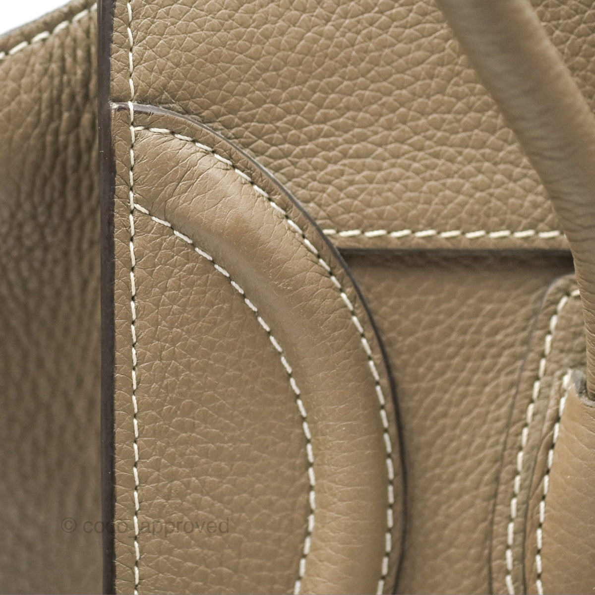Celine Micro Luggage Bag Souris Drummed Calfskin