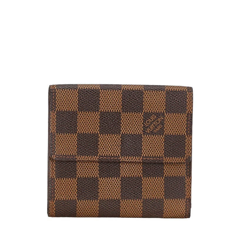 Louis Vuitton Damier Portefolio  Double Fold Wallet N61654 Brown PVC Leather  Louis Vuitton