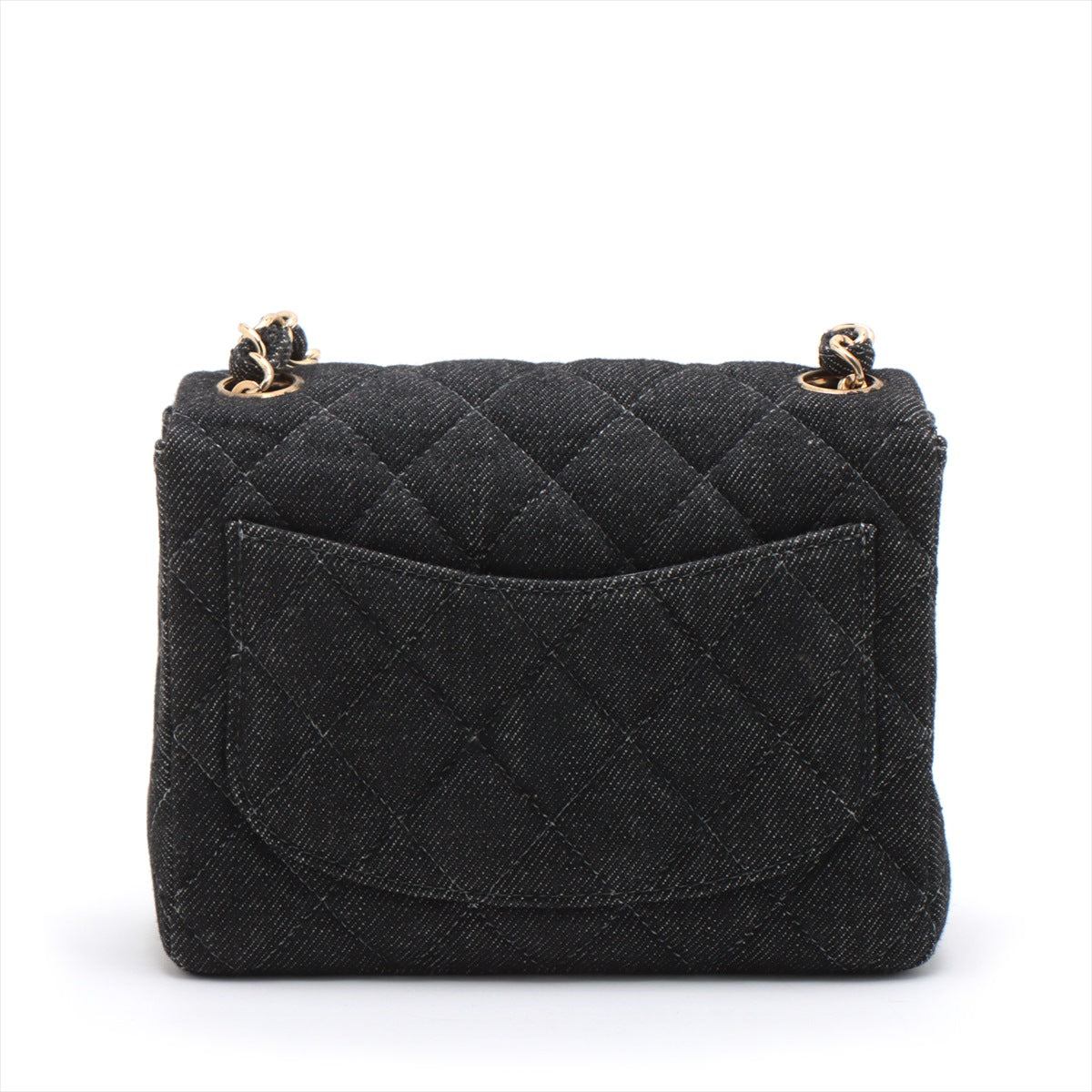 Chanel Mini Matrasse 17 Denim Single Flap Single Chain Bag Black G 5th A35200