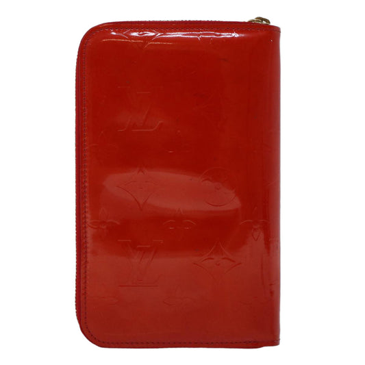 LOUIS VUITTON Monogram Vernis Eldridge Wallet Rouge M91159 LV Auth 45272