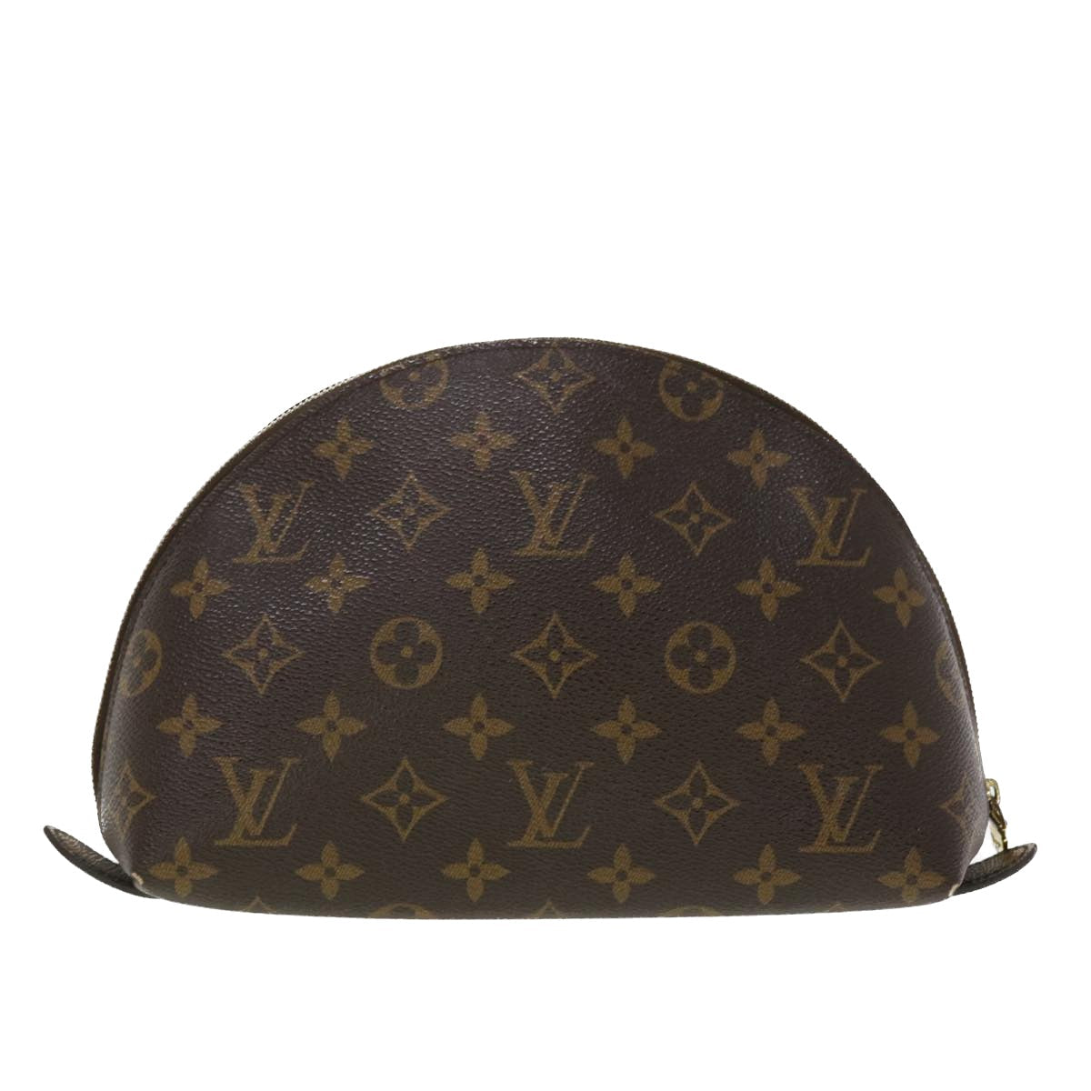 LOUIS VUITTON Monogram Trousse Demi Ronde Cosmetic Pouch M47520 LV Auth 45317