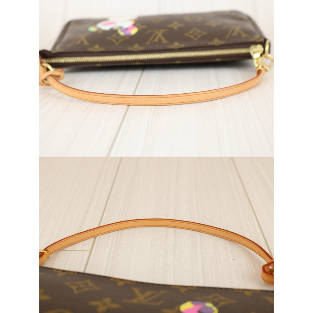 Very Good ( Rank A)｜ LV Takashi Murakam Panda Monogram Pochette Accessoires ｜B25011009