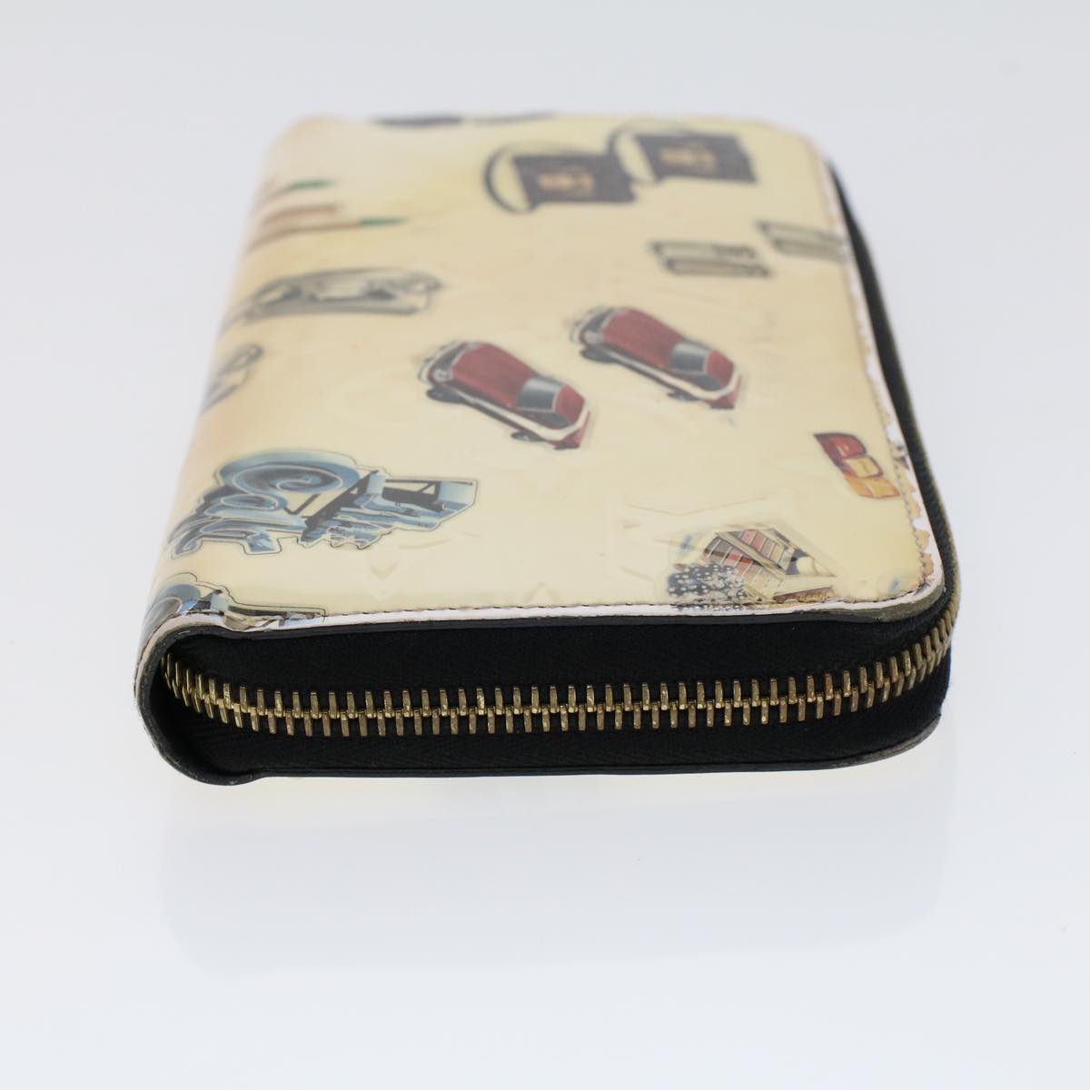 LOUIS VUITTON Vernis Nicolas Ghesquire Zippy Wallet White M50370 LV Auth 45330