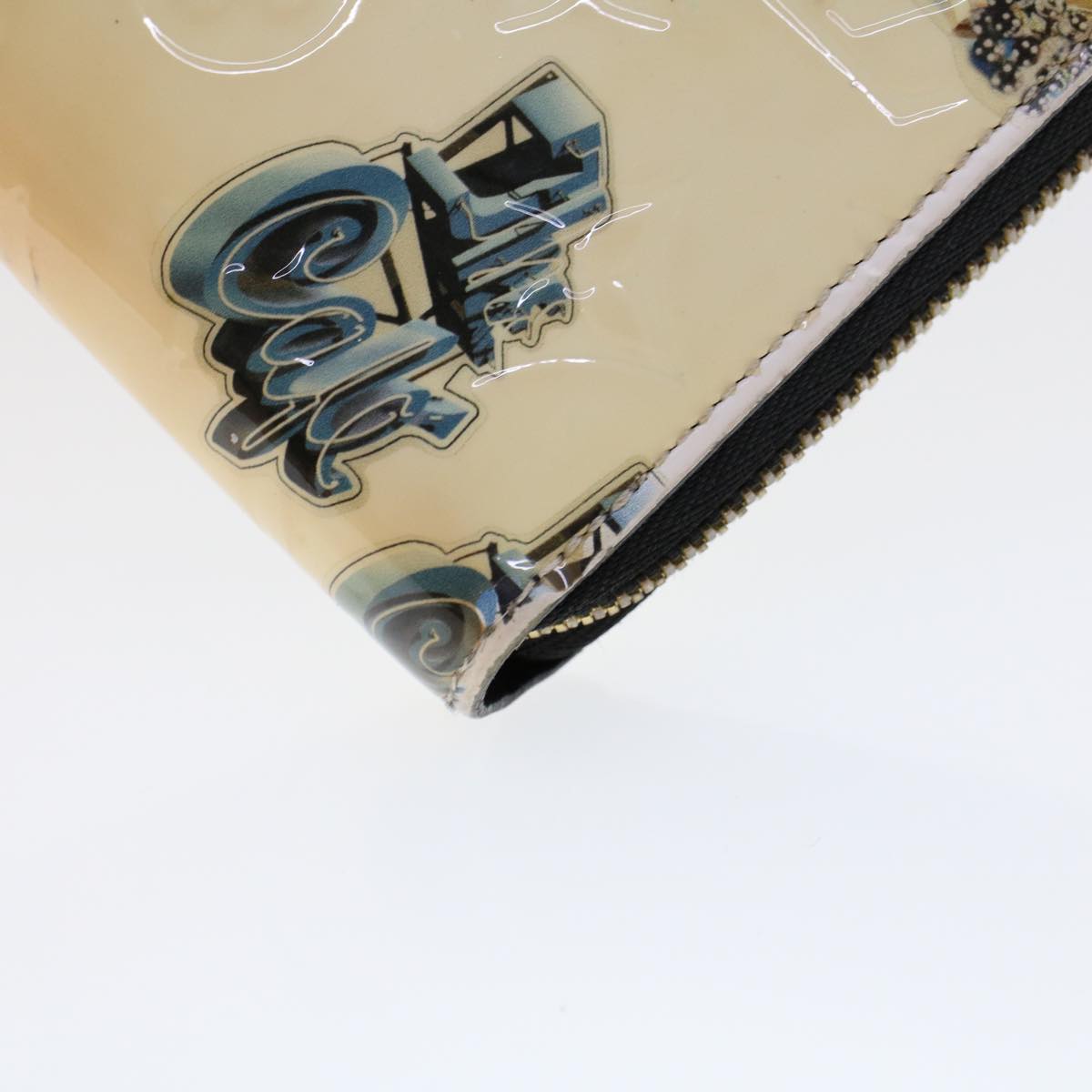 LOUIS VUITTON Vernis Nicolas Ghesquire Zippy Wallet White M50370 LV Auth 45330