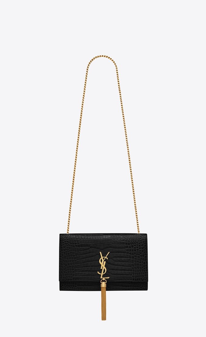 Saint Laurent Kate Chain Wallet With Tassel