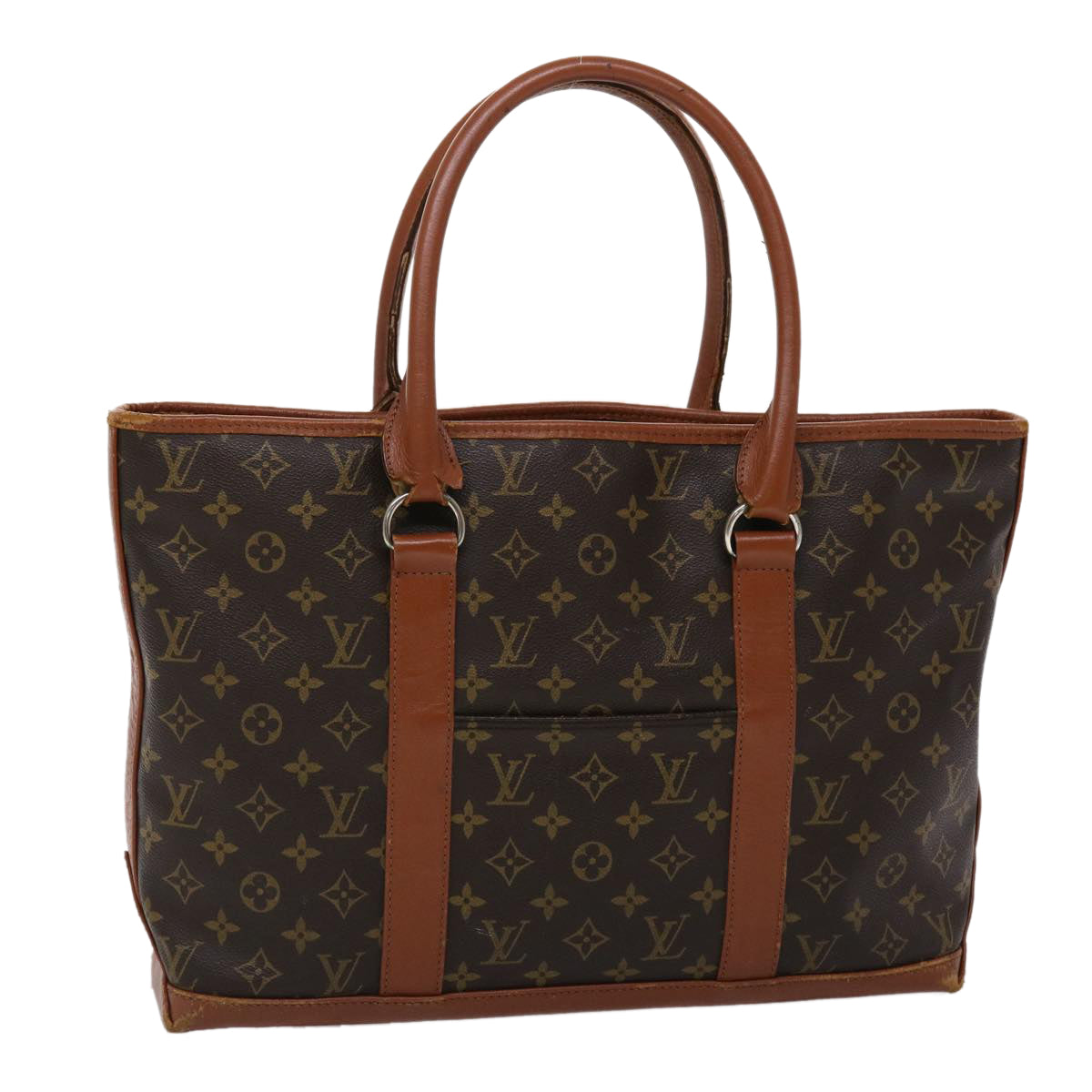 LOUIS VUITTON Monogram Sac Weekend PM Hand Bag M42425 LV Auth 45465