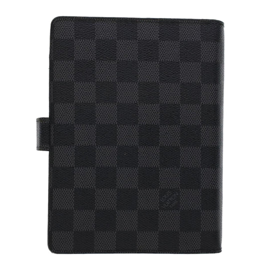 LOUIS VUITTON Damier Graphite Agenda MM Day Planner Cover R20242 LV Auth 45469